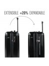 Set of 2/3 suitcases (Cabin, Medium and Large) Dkny-4503 Stack Logo rigid with L capacity.