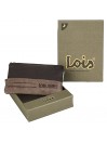 Bolsa de couro masculina Lois Dutton com RFID e chaveiro