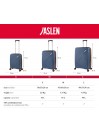 Set of 2/3 suitcases (Cabin, Medium and Large) Tivoli rigid/soft with 96 L capacity.