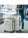 Set of Suitcases (Cabin and Median) Lucca rigid with capacity of 98.5 L