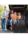 Set of 2/3 suitcases (Cabin, Medium and Large) Venice rigid/soft with capacity of 105 L