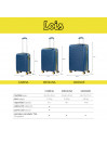 Set Starre Koffer Lois Zion Farbset Fassungsvermögen 140 L