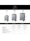 Nantes rigid medium suitcases with L capacity