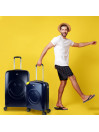 Set of 2/3 suitcases (Cabin, Medium and Large) Smiley rigid/soft with capacity of 88 L