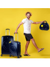 Set of 2/3 suitcases (Cabin, Medium and Large) Smiley rigid/soft with capacity of 88 L