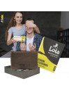 Lois KodiaK bolsa de couro para homens na cor de couro com chaveiro
