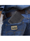 Lois Debauch Herren Leder Portemonnaie mit RFID