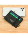 Lois Harrison Homens s Card Holder em couro / nylon