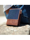 Lois Rogers men s wallet in canvas/leather