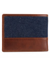 Lois Rogers Herren Portemonnaie aus Canvas/Leder