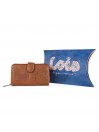 Portafoglio donna Lois Colore sequoia ricamato