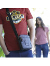 Lois Hubbard Men s Shoulder Strap em lona revestida / couro