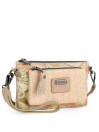 Mini Sac à bandoulière/Portefeuille Double femme / homme Skpat Annecy en polyester / toile / similicuir / paille