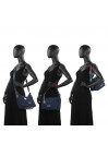 Borsa a tracolla da donna con tracolla Lois Asgard in denim-ecopelle