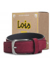 Ceinture Lois pour homme en cuir velours