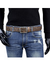 Lois men s belt in die-cut leather color