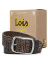 Lois men s belt in die-cut leather color