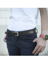 Genuine Leather Belt 25mm Jaslen Belts Jaslen