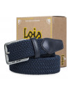 Lois Herren Gürtel in Textil-Lederfarbe