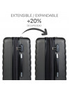 [Set Of 3 Suitcases (Cabin, Medium And Large)] Simoa Rigida With L-Capacity