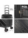 Set di 2/3 valigie (Cabina, Media e Grande) Dkny-911 Lateralmente cingolato rigida con capacità di 0 L