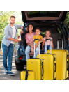 Medium Sevron Rigid Suitcases With Capacity Of 68 L