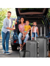 Medium Sevron Rigid Suitcases With Capacity Of 68 L