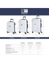 [Set of 3 suitcases (Cabin, Medium and Large)] Rigid Elbe with capacity of 92 L
