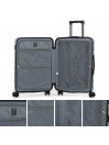 Lot de 2/3 valises (Cabine, Medium et Large) Vienne rigide d'une capacité de 84,5 L
