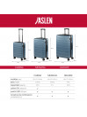 Lot de 2/3 valises (Cabine, Medium et Large) Vienne rigide d'une capacité de 84,5 L