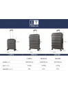 Lot de 2/3 valises (Cabine, Moyenne et Grande) Elba rigida avec une capacité de L