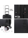 Set de 2/3 valises (Cabin, Medium et Large) Dkny-3103 Simply Put rigides d une capacité de L