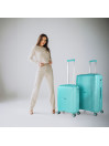 Set de 2/3 valises (Cabin, Medium et Large) Crawley rigide/souple avec capacité de L