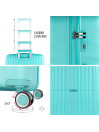 Set di 2/3 valigie (Cabin, Medium e Large) Crawley rigide/morbide con capacità di L