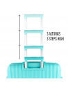 Set de 2/3 valises (Cabin, Medium et Large) Crawley rigide/souple avec capacité de L