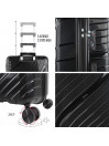 [Set of 3 suitcases (Cabin, Medium and Large)] Danubio rigid/soft with a capacity of 94 L.