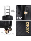 Set of 2/3 suitcases (Cabin, Medium and Large) Dkny-3105 Metro rigid with capacity of L
