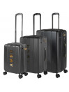 Lot de 2/3 valises (cabine, moyenne et grande) Dkny-1030 rigide linéaire avec une capacité de L