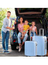 Stickers medium sized hard/soft suitcases with 63 L capacity