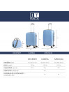 Stickers medium sized hard/soft suitcases with 63 L capacity