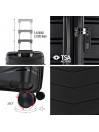 [Set of 3 suitcases (Cabin, Medium and Large)] Varese rigid/soft with a capacity of 95 L.