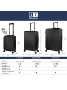 Medium rigid/soft suitcases with a capacity of L