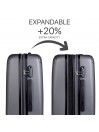 Medium Sevron rigid suitcases with L capacity