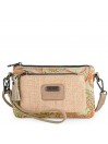 Mini Shoulder Bag/Wallet Double woman / man Skpat Annecy in polyester / canvas / leatherette / straw