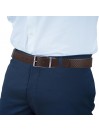 Genui Ceinture réversible en cuir véritable 35Mm pour femme/homme Jaslen Ceintures en cuir véritable Jaslen
