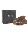 Ceinture en cuir véritable. Boucle à goupille unique. Confortable flexible et durable. Coffret cadeau. Pour s'habiller avec s