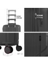 Set di 2/3 valigie (Cabina, Media e Grande) 761300 Travel Pp Itaca Online rigide/morbide con capacità di 95 L
